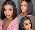 Bresilienne 10"Brazilian Hair Glueless Frontal Lace Short Straight Bob Wig